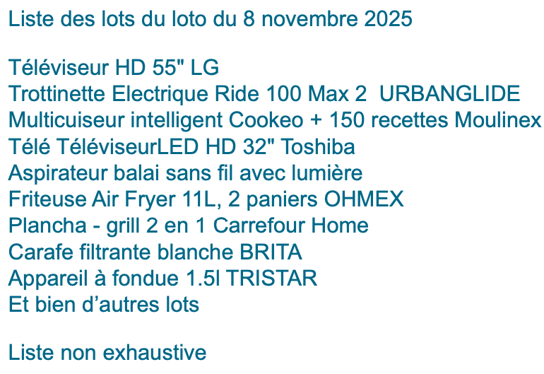 Site liste lots 25